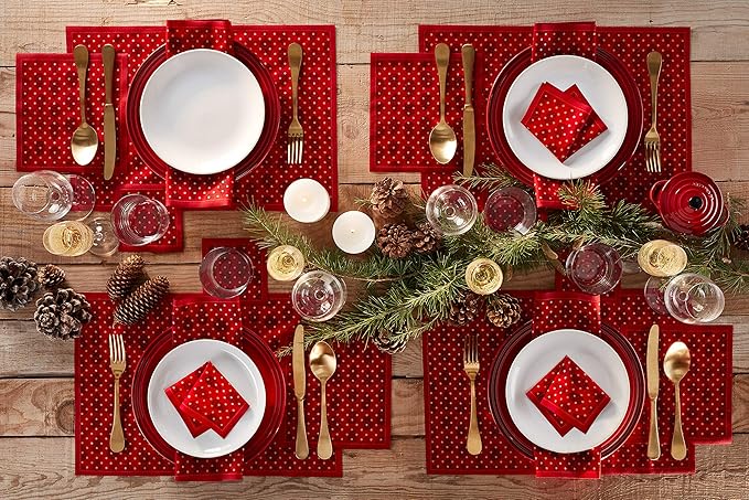 MY DRAP Cotton Placemat, Pine Cone, 6 Units per roll