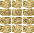 ALPHA Living HOME Rattan Napkin Rings Set of 12 - Handcrafted Cane Serviette Holders for Table Decor, Weddings, Parties, Dinners, Rustic Boho Style Napkin Rings Natural