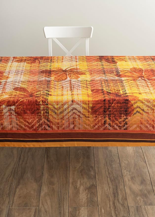 Maison d' Hermine Table Cloth Rectangle Table 100% Cotton 60 x 120 Inches Fall Tablecloth Reusable Everyday Use for Thanksgiving Christmas Decorations Dining Farmhouse Party (Thanksgiving Tartan)