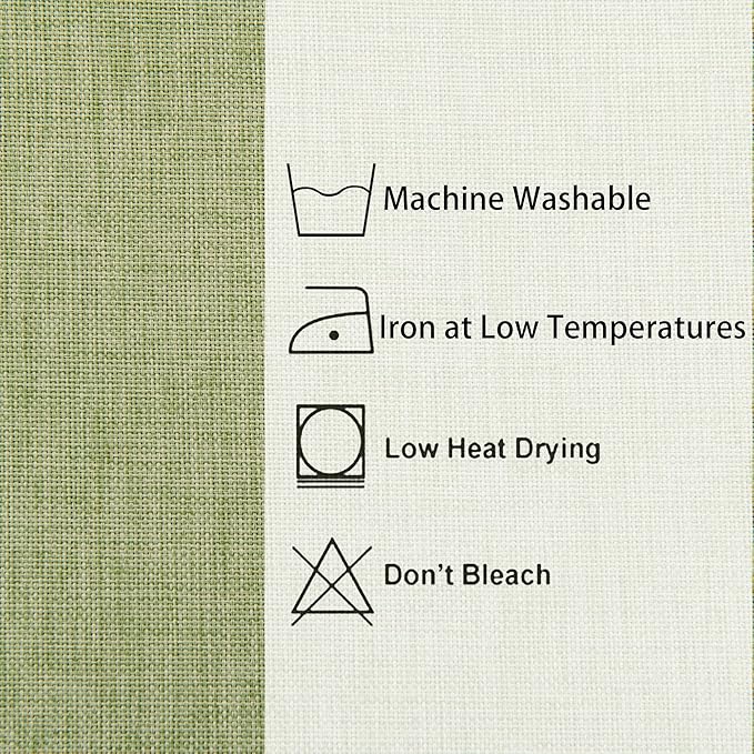 Hiasan 2 Pack Faux Linen Square Tablecloth - Wrinkle and Stain Resistant Washable Table Cloth for Kitchen Dining Room Holiday Table Cover for Party Dinner, Green, 70 x 70 Inch