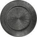 100 Pcs Antique Charger Plates Bulk, 13in Reusable Serving Plates Embossed Rim Plastic Party Dinner Plate Chargers Round Decorative Server Plate for Wedding Party Event Tableware