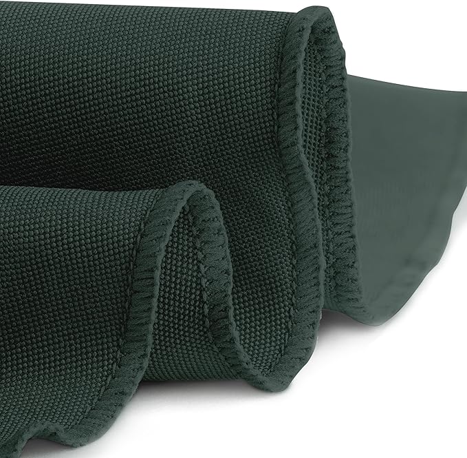 Gee Di Moda Round Tablecloth - 132 Inch Hunter Green Round Table Cloth for 72 to 96 Inch Round Tables - Heavy Duty Washable Fabric - for Buffet Table, Holiday Party, Dinner, Wedding & Baby Shower