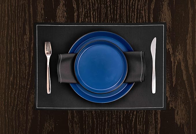 SERVICE FOR 4 - Total of 16 pieces including 8 dinner plates (10”), 4 salad plates (7.5”), 4 bowls (5.75”), and 4 mugs (12 oz), making it the perfect set to service 4 people