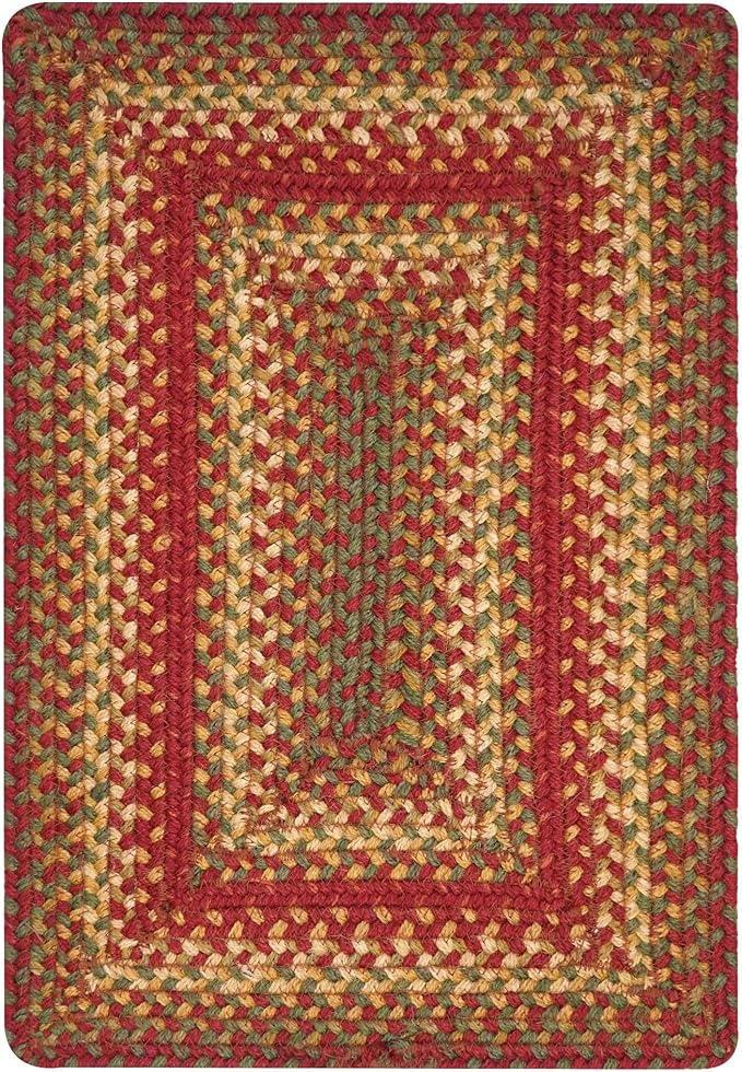 Homespice Cider Barn Dining Placemats, Warm Country Rustic Decor, Set of 6, Red - 13x19 Rectangle Table Mats - Vibrant Colors, Durable, Easy to Clean and Protects Furniture