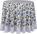 ATOSII Taj 100% Cotton Round Tablecloth, Handblock Print Floral Table Cloth for Kitchen Dining Linen I Parties, Weddings, Outdoors, Holidays, Home Decor I 60" Inches Round