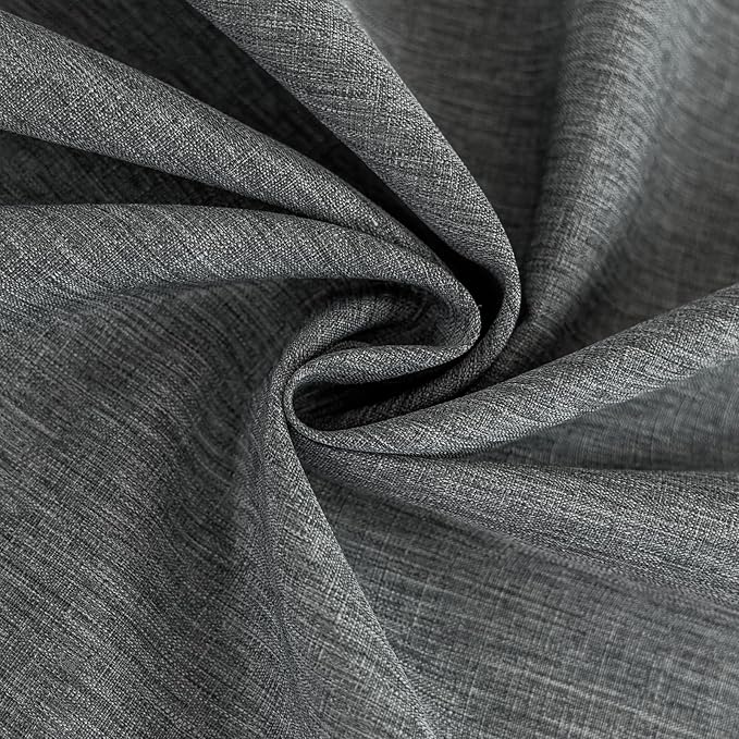 Faux Linen Fabric Rectangle Grey Table Cloth Textured Stain Resistant & Washable Gray Rectangular Tablecloth Reusable for Dining Kitchen Party 54 x 72 Inch