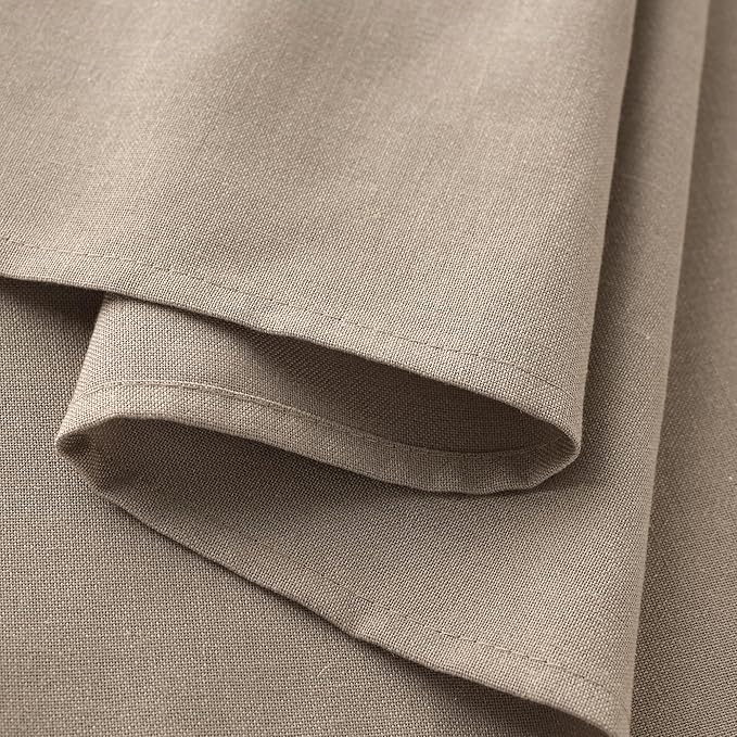 Khaki Textured Linen Rectangle Table Cloth Burlap Tan Fabric Tablecloth Rectangular Dining Table Cover Kitchen Decorations Boho Farmhouse Linen Tablecloths for Rectangle Tables 60x144 Inch