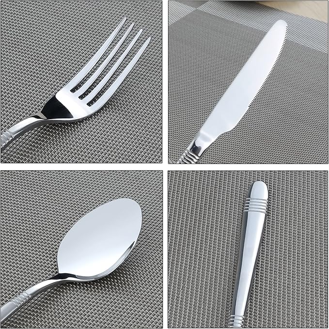 Begale 60-Piece Flatware Set, Stainless Steel, Service for 12