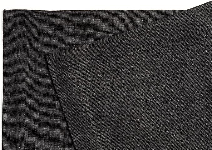 Solino Home Linen Black Placemats Set of 4 - 100% Pure Linen Placemats 14 x 19 Inch for Winter, Easter - Fete