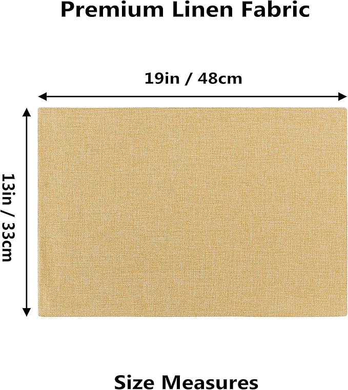 Home Brilliant Dining Placemats Set of 6 Heat Resistant Dining Table Place Mats for Kitchen Table for Placemats Decoration for Dinner Fall Winter Decor, 13 x 19 inches, Yellow