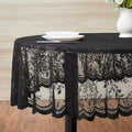 Warm Home Designs 36 Inch Round Tablecloth with English Rose Design-Round Coffee Table Cover. LTC Black 36"