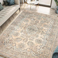 Keen Home Design 4x6 Rug - Machine Washable Area Rug with Non-Slip Backing, Ideal for Living Room, Dining Room, Bedroom - Vintage, Easy Clean, Durable, Low Pile - (4' x 6')
