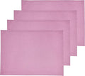 Solino Home Linen Violet Placemats Set of 4-100% Pure Linen Placemats 14 x 19 Inch for Spring, Easter, Valentines - Fete