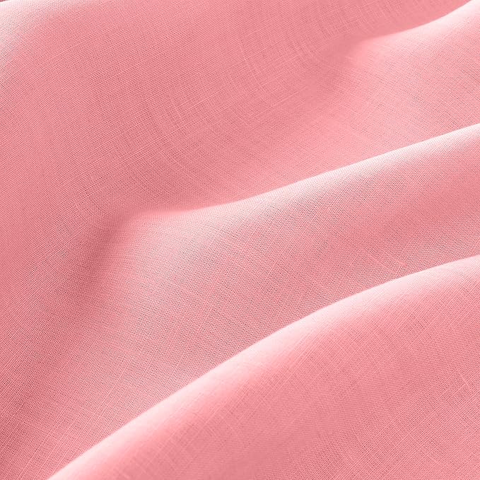 D'Moksha Homes Dusty Pink Linen Tablecloth 60 x 120 Inch - 100% Pure Linen Hemstitch Tablecloth for Rectangle Tables - Classic Hemstitch, Machine Washable Table Cloth for Valentines, Spring, Easter