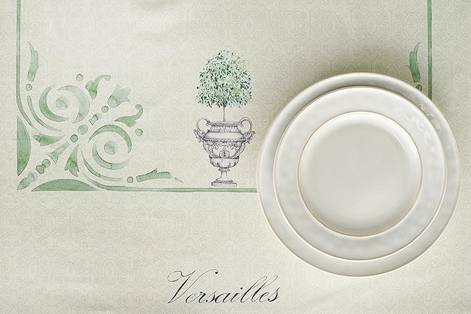 Maison d' Hermine Table Cloth Square Table 100% Cotton 54 x 54 Inches Tablecloth Reusable Decorative for Dining Room Farmhouse Home Valentines Day Decorations Spring Summer - Jardin Du Roy