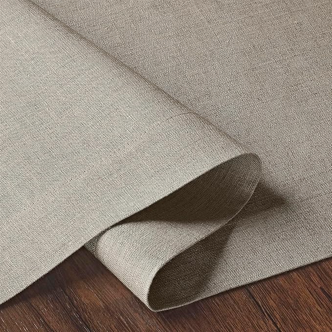 D'Moksha Homes Linen Natural Table Runner 90 Inches Long - 100% Pure Linen 14 x 90 Inch Table Runner for Dining, Valentines, Spring, Easter - Machine Washable