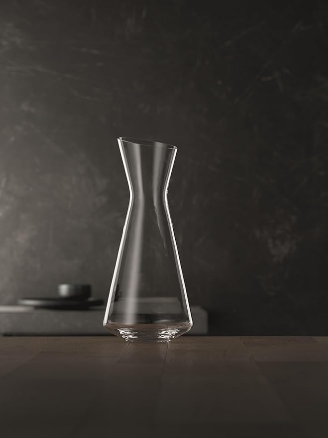 Spiegelau Style Crystal Wine Decanter, Elegant Carafe for Red and White Wine, Modern Glass Pitcher for Wedding Gifts, Housewarming, Hosting Essentials, Home Bar, 33 oz (1 L), Set of 1