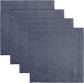 Solino Home Navy Blue Placemats Set of 4 - 100% Pure Linen Placemats 14 x 14 Inch for Winter, Spring, Easter - Fete