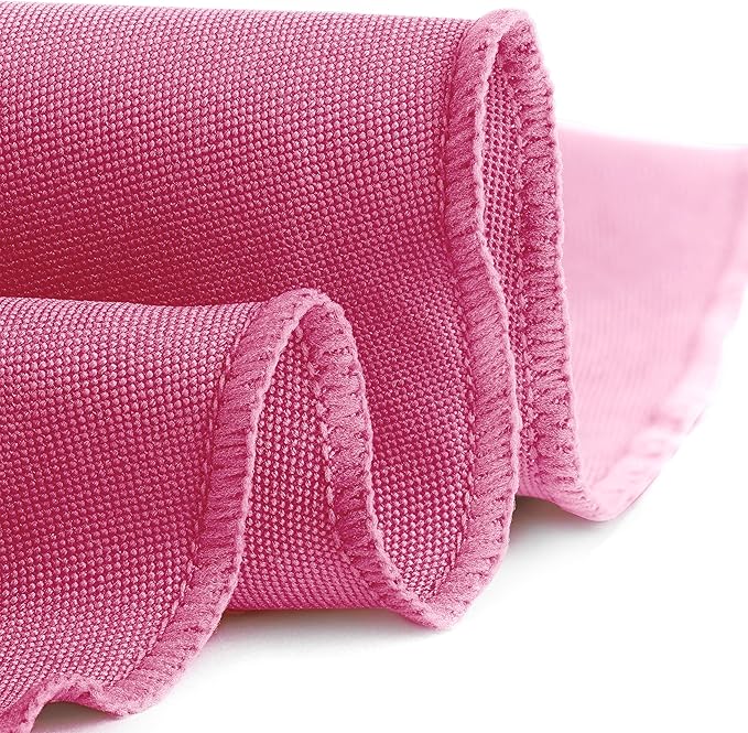 Gee Di Moda Round Tablecloth - 90 Inch Fuchsia Round Table Cloth for 30 to 60 Inch Round Tables - Heavy Duty Washable Fabric - for Buffet Table, Holiday Party, Dinner, Wedding & Baby Shower