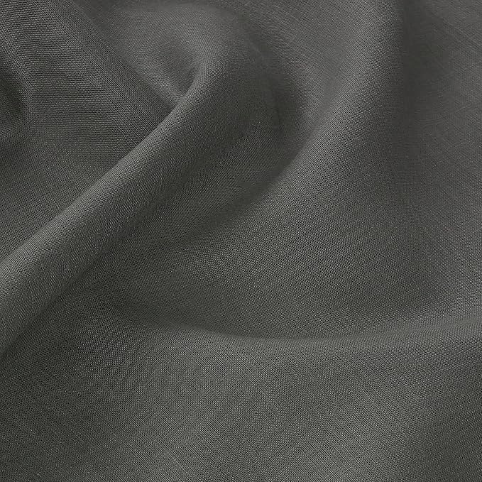 D'Moksha Homes Linen Tablecloth for Rectangle Tables 60 x 144 Inch - 100% Pure Linen Charcoal Grey Table Cloth - Machine Washable Cloth Tablecloth for Spring, Easter