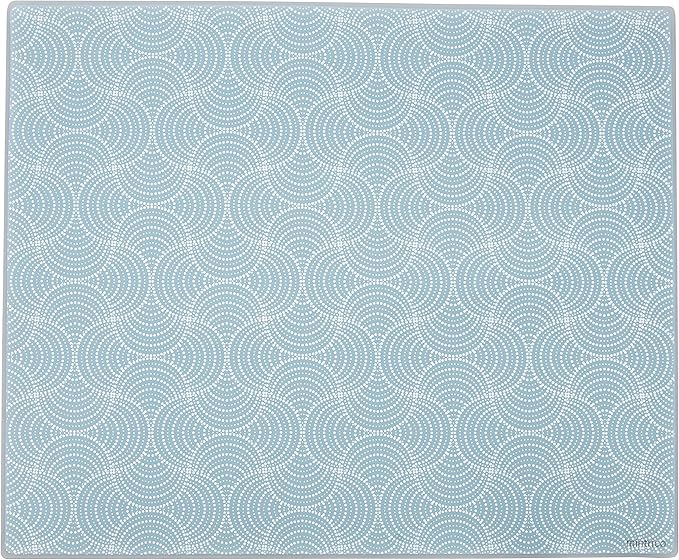 Mintrico placemat for Dining Table Set of 2 Silicone Heat Resistant Non Slip (2, Blue dot) …