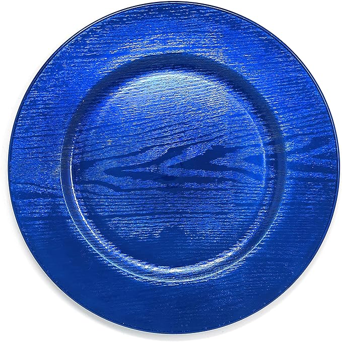 allgala Heavy Quality Round Charger Plates - Chargers for Dinner Plates - Set of Charger Plates for Table Decor - Ideal for Weddings, Thanksgiving Parties & Holidays - Grain Blue (13-Inch 48-Pack)