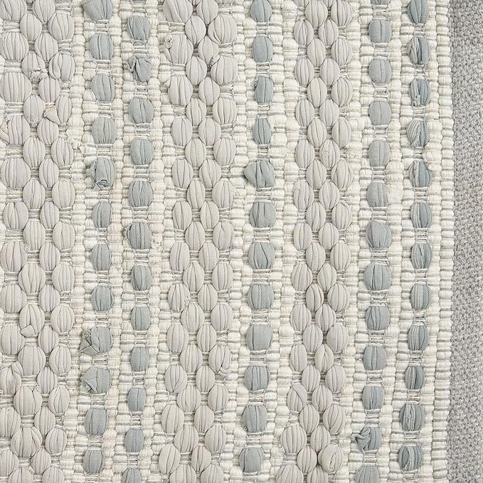 Park Designs All is Calm Chindi Placemat Set of 4 | Gray Striped Braided Cotton Table Mats | Neutral Dining Accents for Winter Meals | Seasonal Decorative Tabletop Linens for Christmas & Everyday Use