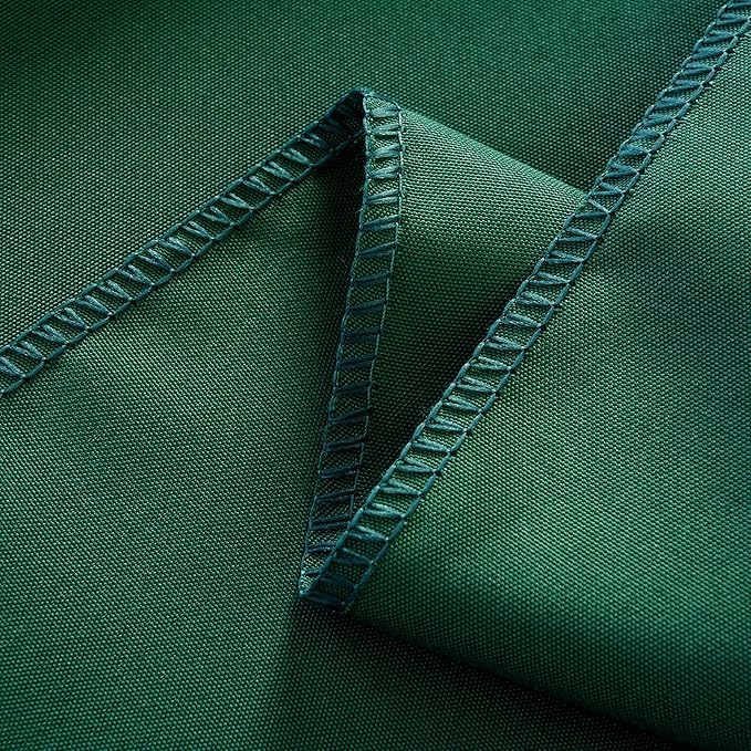6-Pack Round 120-inch Blackish Green Table Cloths, Solid Stain and Wrinkle Resistant Circular Tablecloth, Premium Plain Weave Polyester Fabric Table Linen Covers for Hotel, Banquet