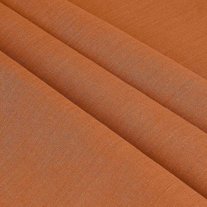 D'Moksha Homes Rust Linen Tablecloth for Rectangle Tables 60 x 144 Inch - 100% Pure Linen Rust Table Cloth - Classic Hemstitch, Machine Washable Dining Tablecloth for Spring, Easter