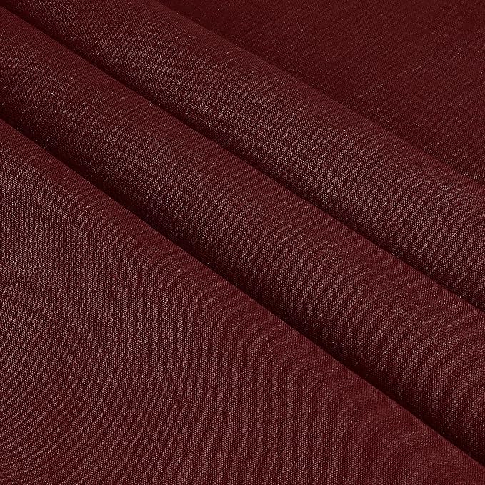D'Moksha Homes Linen Tablecloth 60 x 120 Inch - 100% Pure Linen Dark Red Table Cloth for Rectangle Tables - Machine Washable Cloth Tablecloth for Valentines, Spring