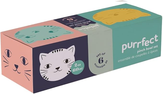 Set of 6 Purrfect Cat Pinch Bowls L46003